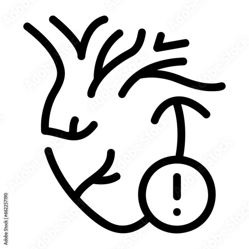 heart disease line icon