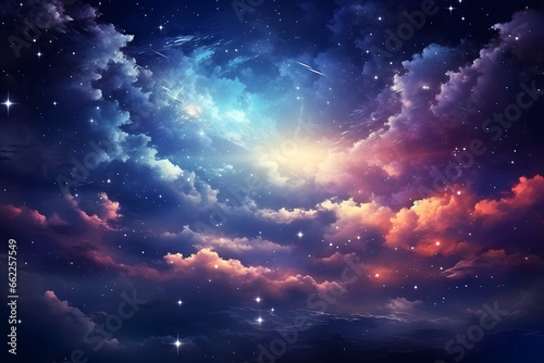 Celestial Night Sky Background