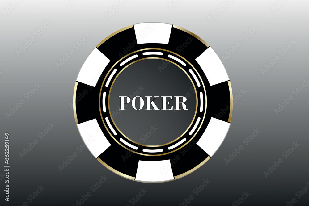 Casino chip. Poker chip illustration in trendy style for casino games.Casino concept. Vector illustration. Casino chip. Poker chip illustration in trendy style for casino games.Casino concept. Vector illustration.