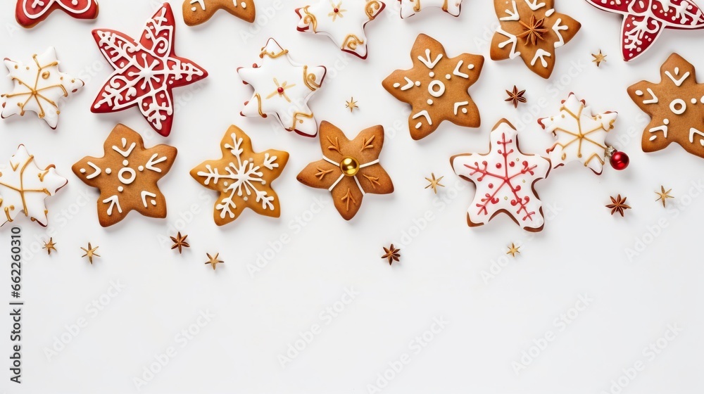 a white table topped with lots of different types of cookies. generative ai a white table topped with lots of different types of cookies. generative ai