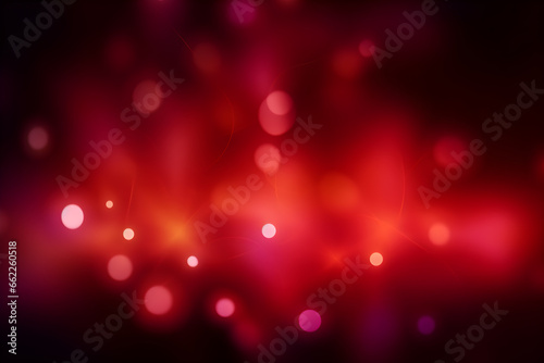 Bokeh light effect blurred abstract background, red and black, ai generative