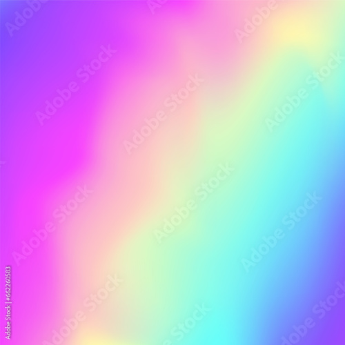 Abstract Background. Hologram Texture. Chrome Light. Pop Minimalist Backdrop. Graphic Card. Shiny Vector. Blue Neon Gradient. Iridescent Texture. Pink Abstract Background
