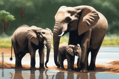 elephants in the savanna elephants in the pond elephants in the savannah