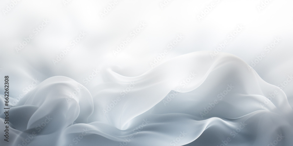 A silk blurry white background for a festive mood. Template for greeting card for entertainment.