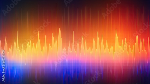  a colorful sound wave background with a black background and a blue background. generative ai