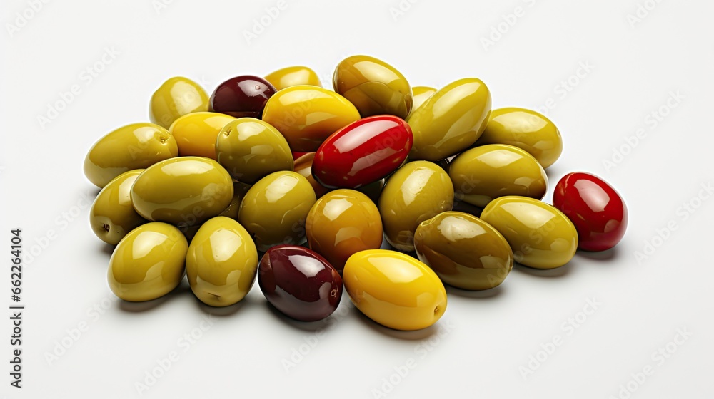 a pile of olives sitting on top of each other. generative ai a pile of olives sitting on top of each other. generative ai