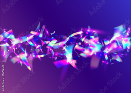 Fototapeta Light Glare. Violet Blur Texture. Disco Festival Gradient. Metal Element. Digital Art. Rainbow Effect. Birthday Confetti. Holiday Foil. Pink Light Glare
