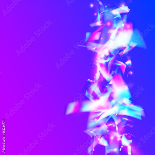 Birthday Glitter. Holiday Foil. Retro Multicolor Wallpaper. Violet Shiny Tinsel. Metal Prism. Glamour Art. Glitch Background. Holographic Confetti. Pink Birthday Glitter