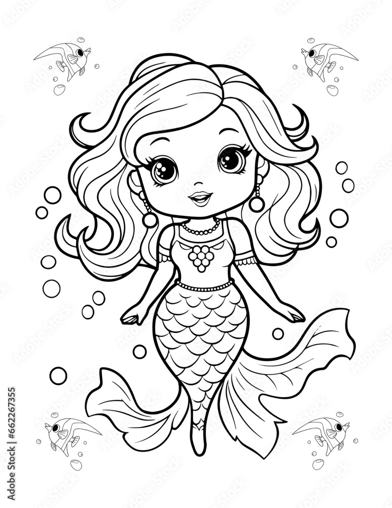 Mermaid Cute Baby Coloring Book Mermaid Cute Baby Coloring Book