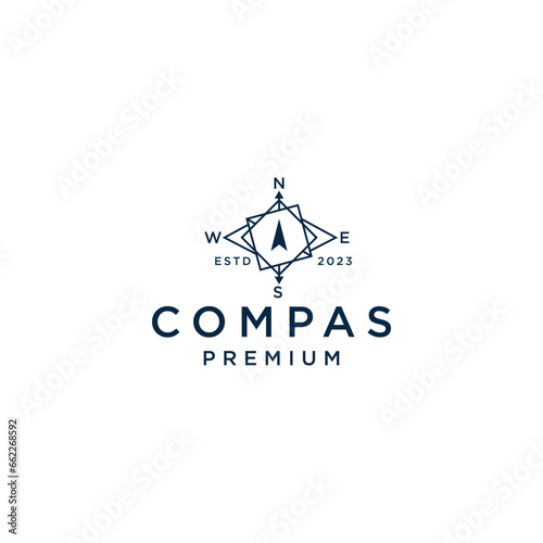 Creative Compass Concept Logo Design Template
