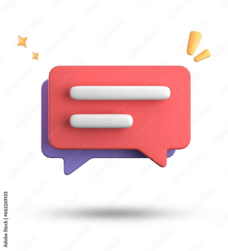 3d rendering of speech bubble, 3D pastel chat icon set. Set of 3d speak bubble. 3d rendering of speech bubble, 3D pastel chat icon set. Set of 3d speak bubble.