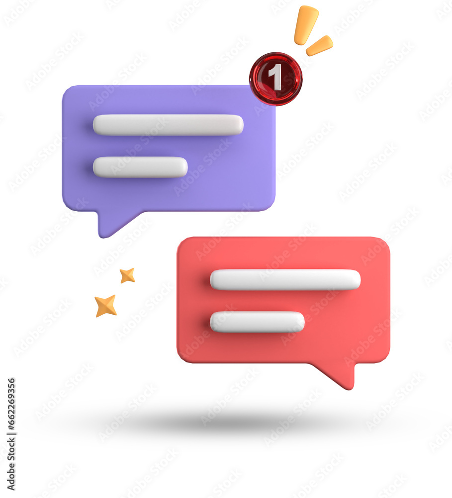3d rendering of speech bubble, 3D pastel chat icon set. Set of 3d speak bubble. 3d rendering of speech bubble, 3D pastel chat icon set. Set of 3d speak bubble.