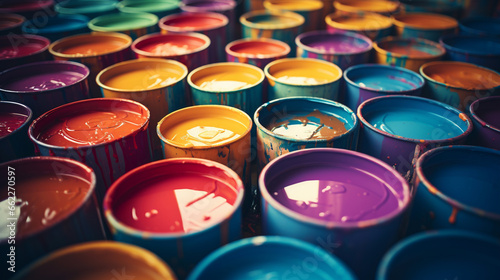 Coloful Paint in Cans