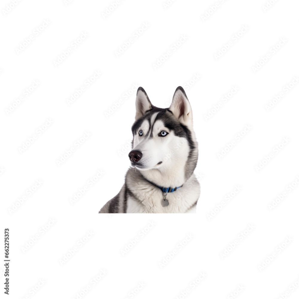 Siberian Husky dog breed no background Siberian Husky dog breed no background
