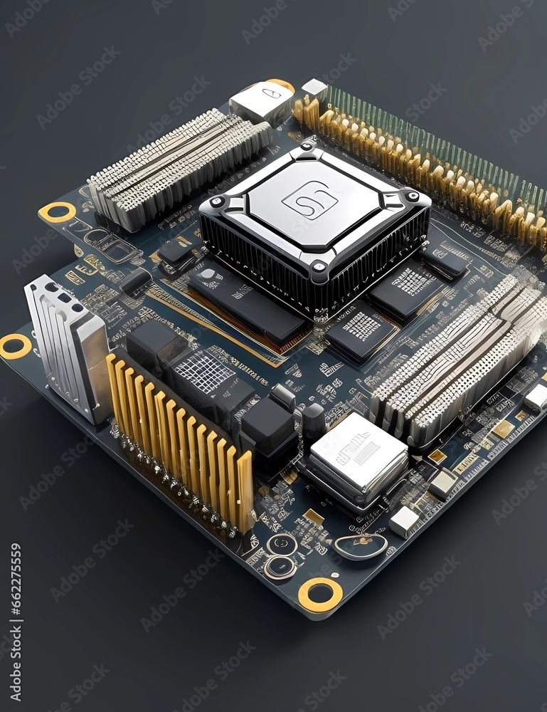 Computer Motherboard with Processor Computer Motherboard with Processor
