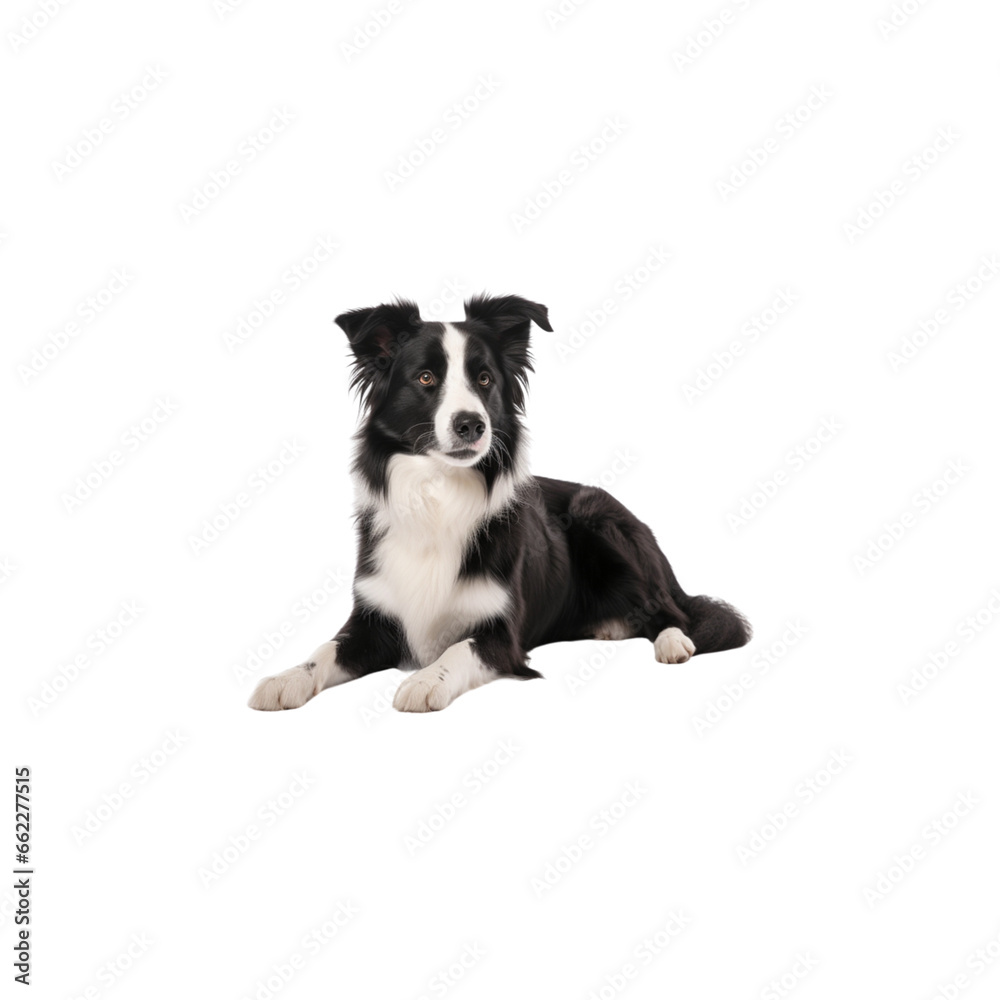 Fototapeta premium Border Collie dog breed no background