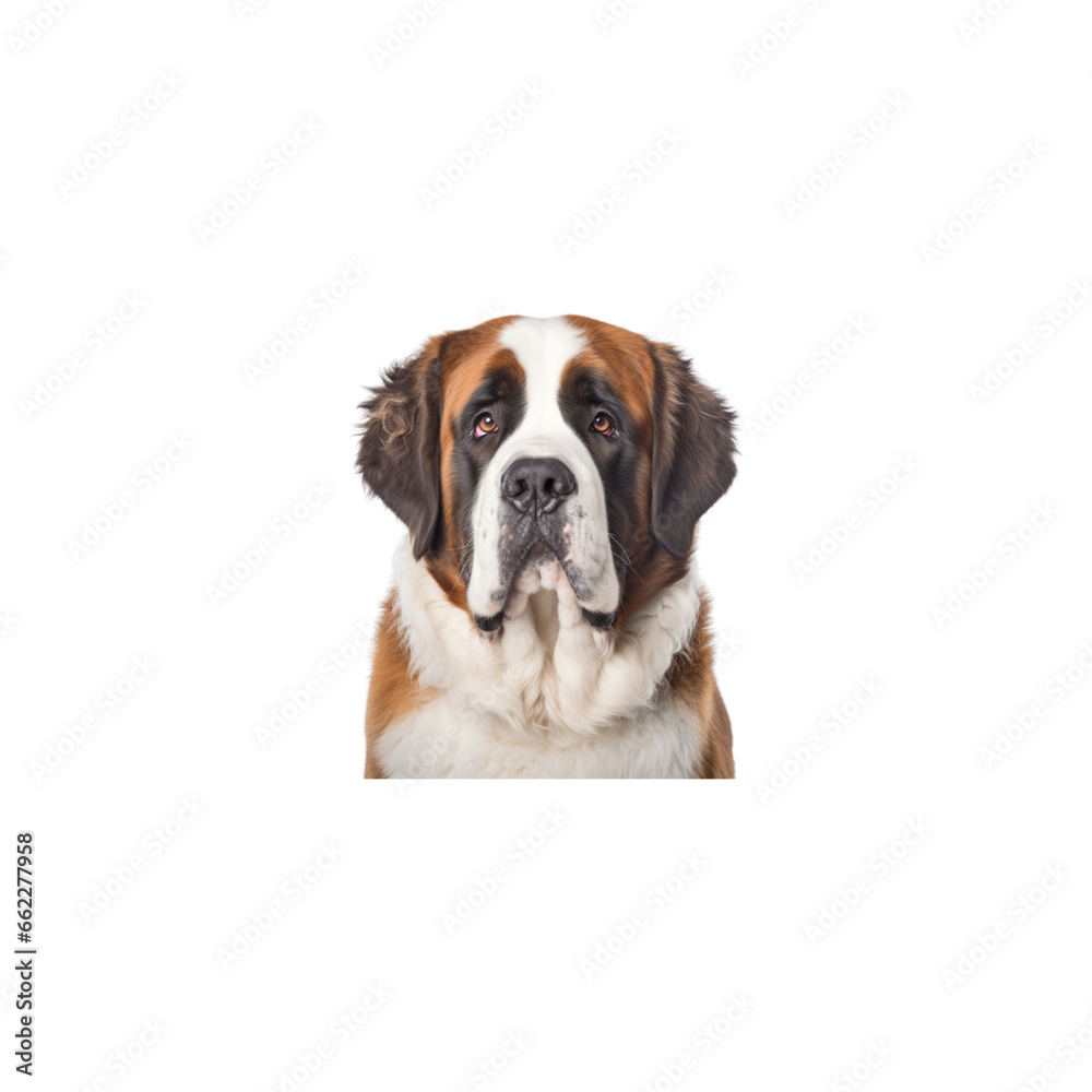 Saint Bernard dog breed no background