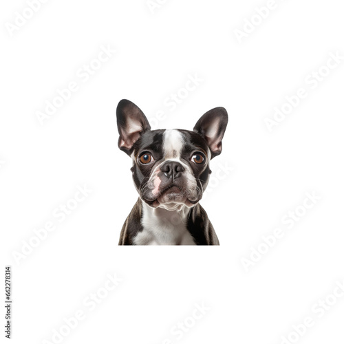 Boston Terrier dog breed isolated no background