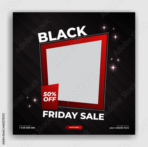 Black Friday social media sale post design  Black Friday sale banner design