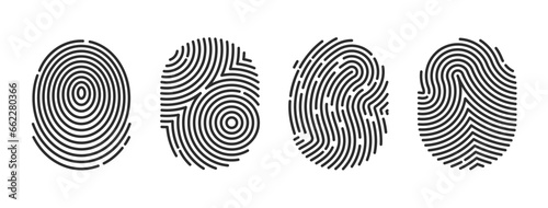 black fingerprints, vector photo