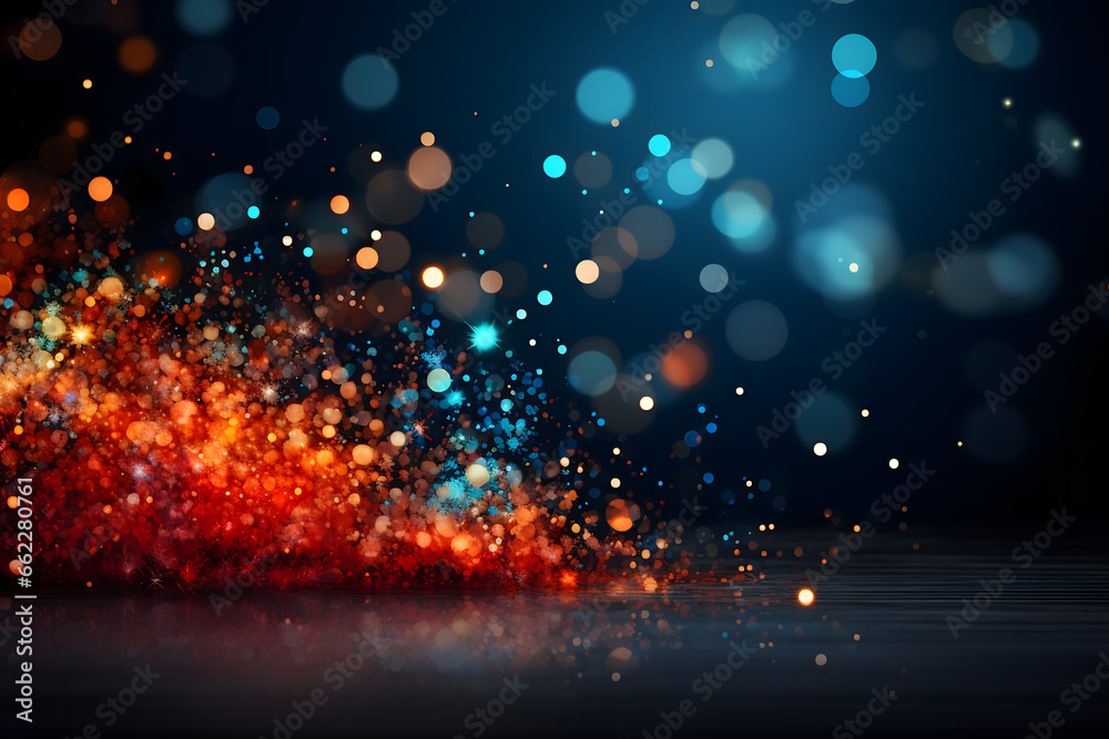 Obraz premium happy new year with fireworks, fireworks over the city, fireworks in the night sky, newyears new years