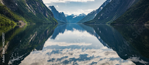 Scenic Norwegian Summer Landscape