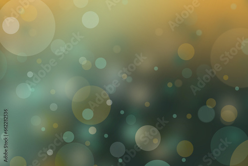 green and yellow background with bokeh lights and free space