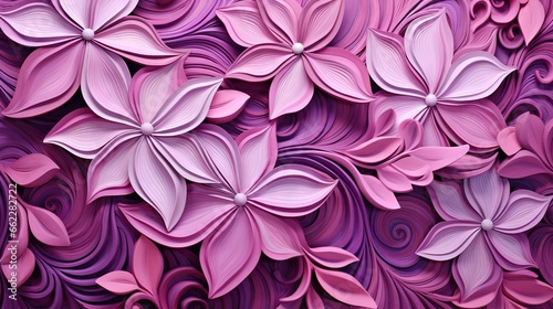  a painting of pink and purple flowers on a purple background.  generative ai