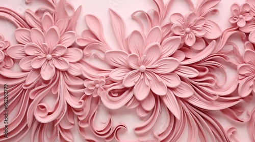  a close up of a pink flower on a white background. generative ai