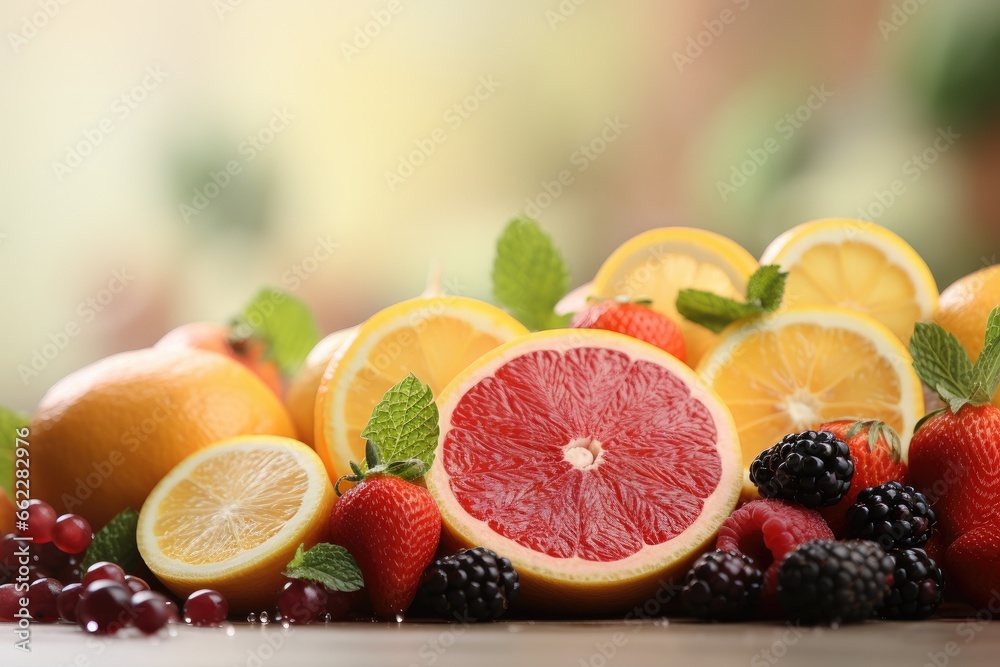 Appetizing fresh background on the theme of healthy fruits Appetizing fresh background on the theme of healthy fruits