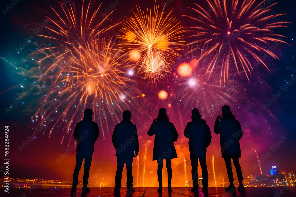happy new year with fireworks, fireworks over the city, fireworks in the night sky, newyears new years happy new year with fireworks, fireworks over the city, fireworks in the night sky, newyears new years