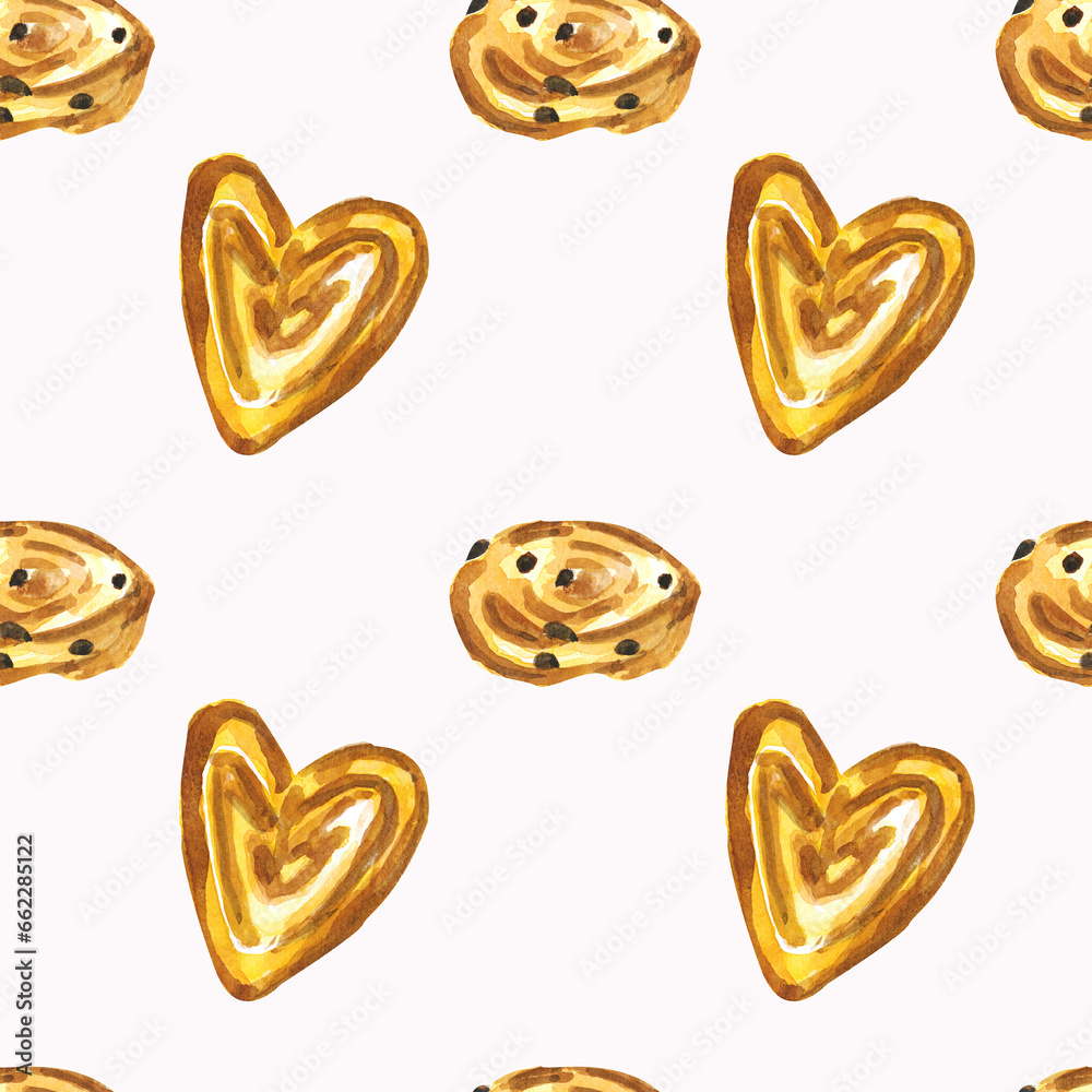Seamless bun pattern on a white background. Seamless bun pattern on a white background.