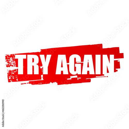 Foto try again stamp illustration