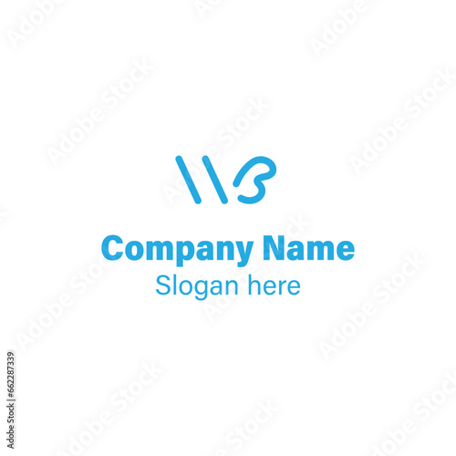 W and B letter logo 