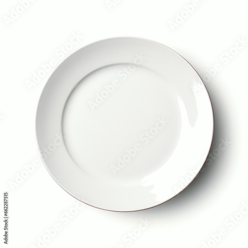 White Plate Graphic Vector