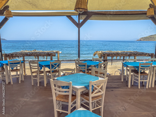 Seaside terrace of restaurant