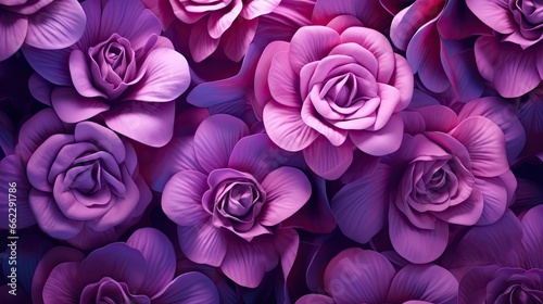  a bunch of purple flowers that are on a wallpaper. generative ai