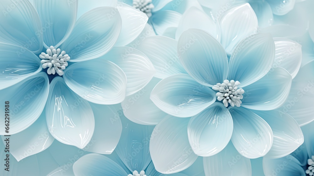 a close up of a bunch of flowers with blue petals. generative ai a close up of a bunch of flowers with blue petals. generative ai