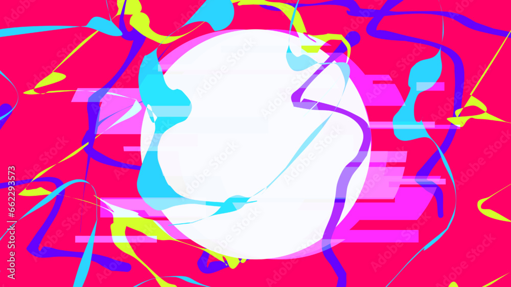 Electric Shock Confetti Neon Colors Comic Style Plasma Ball Background