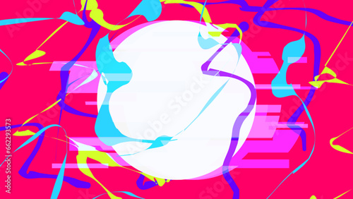 Electric Shock Confetti Neon Colors Comic Style Plasma Ball Background