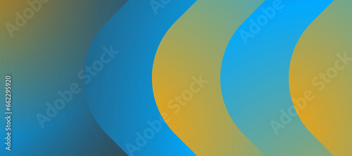 Light blue, green, yellow gradient blurred banner. geometric background with empty space