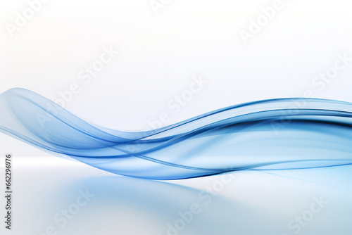 Azure Symphony, Abstract Background with Curved Blue Lines