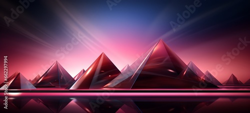 Abstract futuristic communication neon low poly motion background