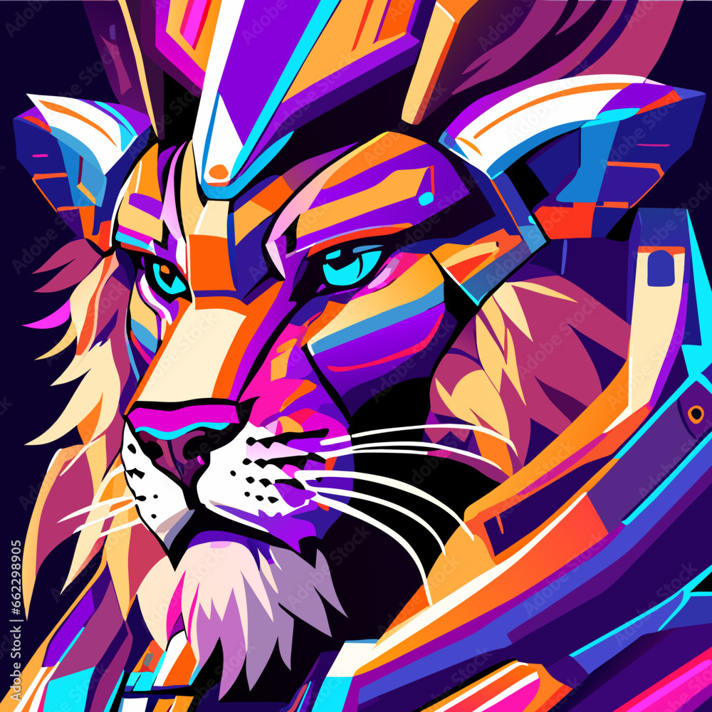 Naklejka premium lion logo