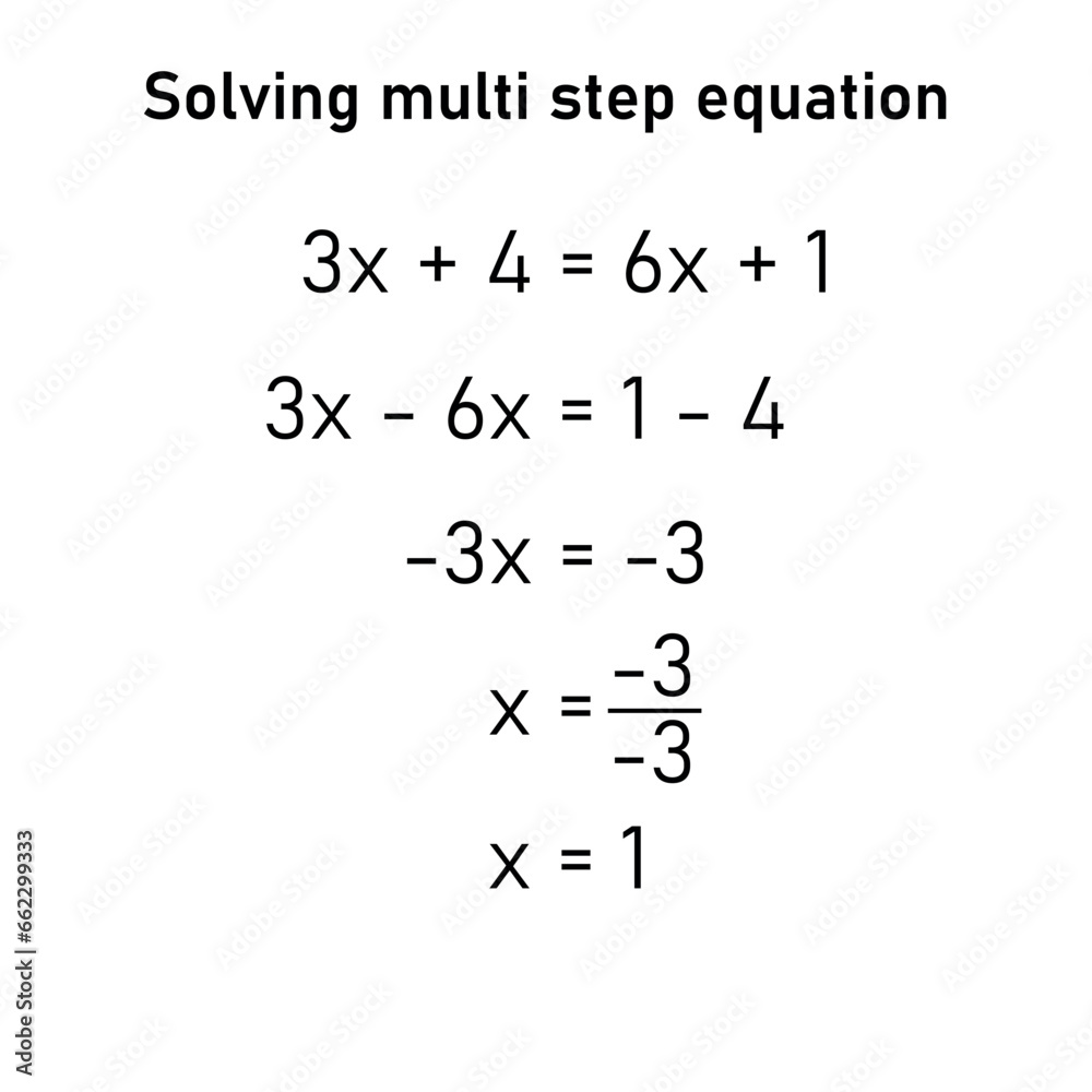Solving multi step equations examples. Mathematics resources for teachers and students. Solving multi step equations examples. Mathematics resources for teachers and students.
