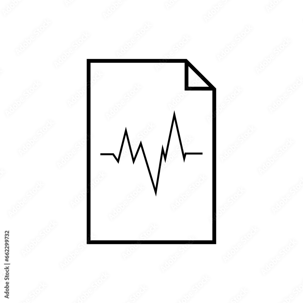 Irregular Data Icon. Cardiogram, Unstable Perform Symbol.