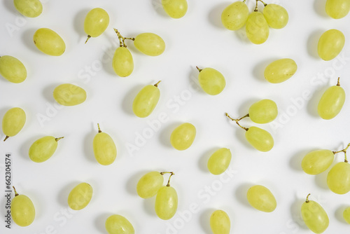 Grape berries on white background.