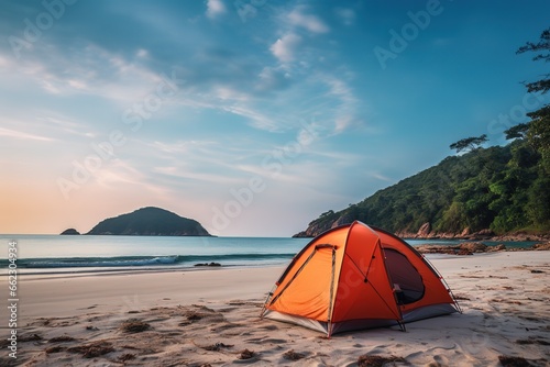 Tent on the seashore
