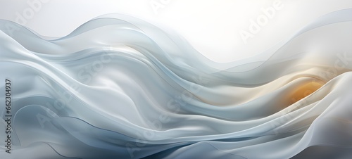 light gray paper waves abstract banner design. Elegant wavy vector background
