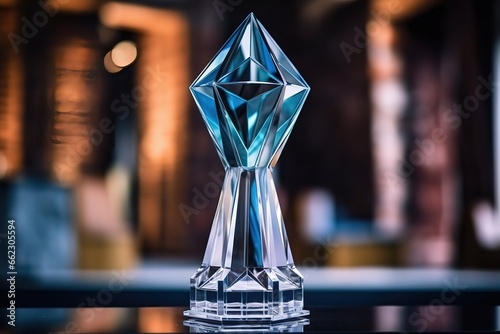 Glass or crystal trophy